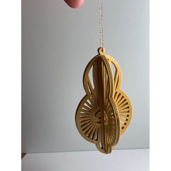 Beautiful Wooden Ornament 4” - Picture 2 of 5